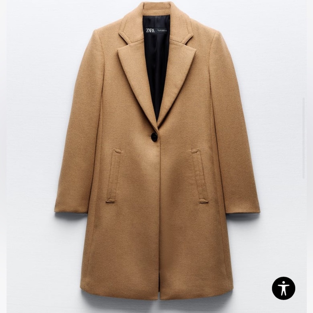 Zara Camel Felt Coat/Jacket